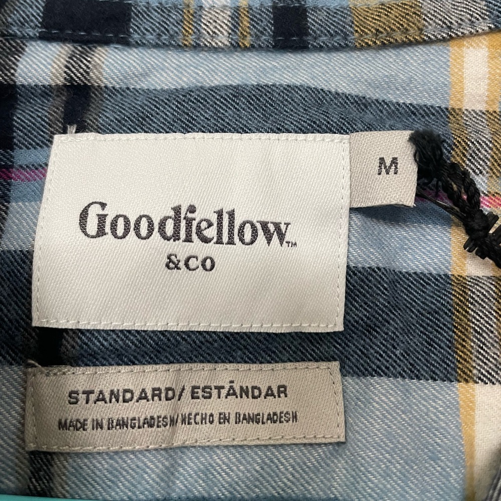 NWT Goodfellow Men’s Plaid Shirt Size M - Picture 3 of 6